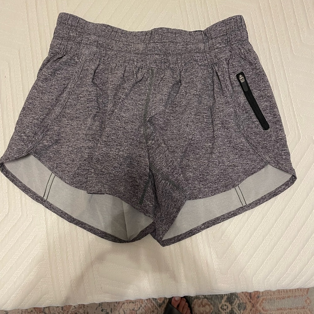 Lululemon mid rise shorts. Great condition. Size 6. Gray charcoal